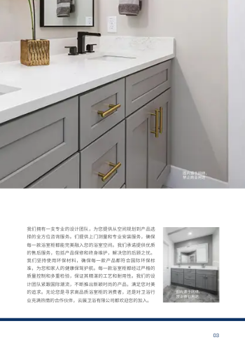 浴室柜组合洗脸盆柜产品画册模板 - 第3页