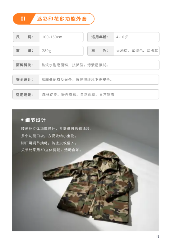 男女童户外运动服装产品画册制作 - 第15页