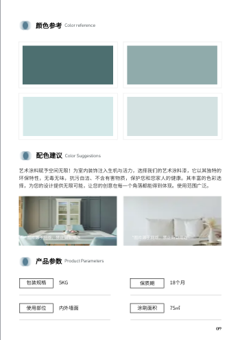 轻奢艺术墙面涂料产品画册模板 - 第9页