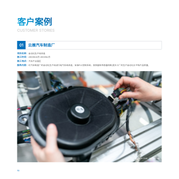 蓝色电气企业方版画册模板 - 第10页