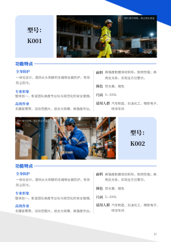 安全防护反光服产品手册模板 - 第21页
