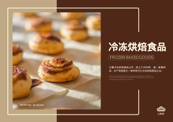 冷冻烘焙食品横版产品画册模板 - 封面预览