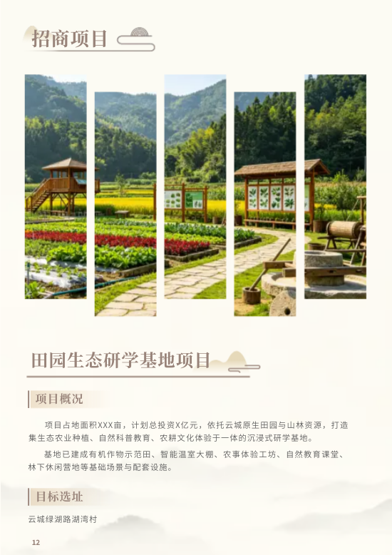 文化旅游开发文旅项目招商手册制作 - 第12页