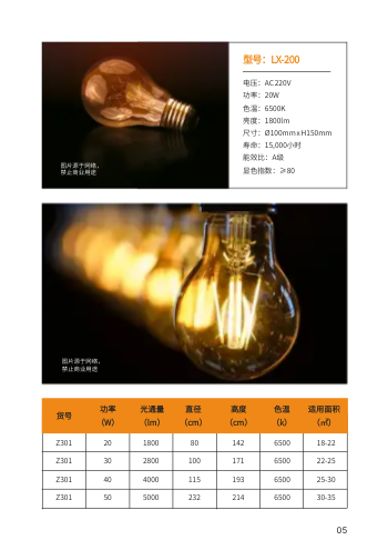 家用灯管螺口灯泡产品画册模板 - 第5页