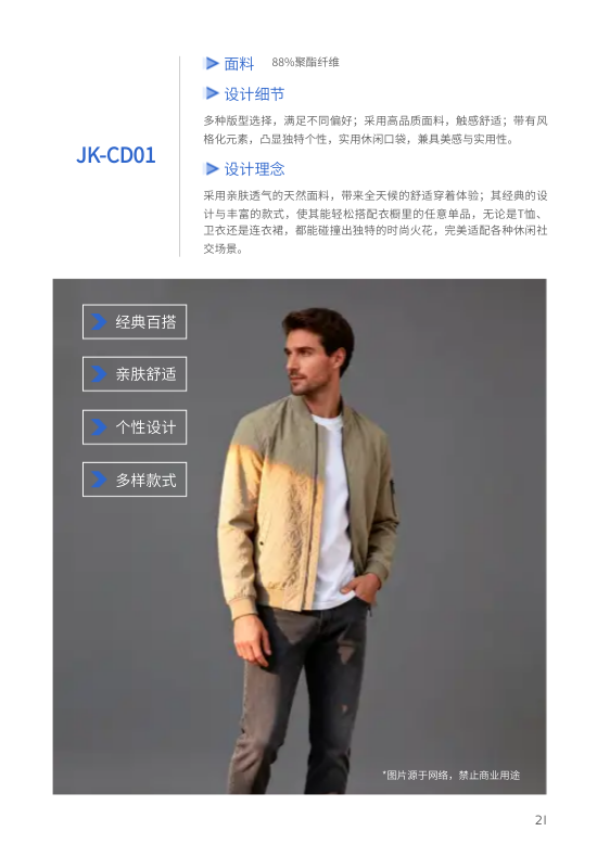 商务夹克行政外套产品手册模板 - 第21页