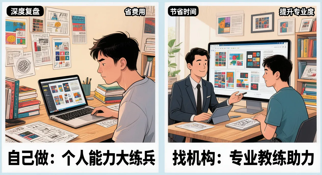 作品集自己做还是找机构？深度对比+第三条路径全解析