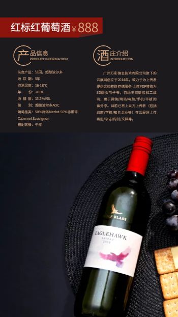 黑金香槟红葡萄酒产品宣传画册模板 - 第18页