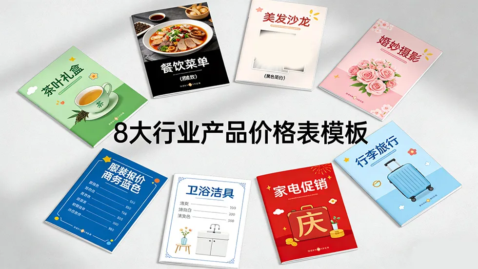 价目表封面图