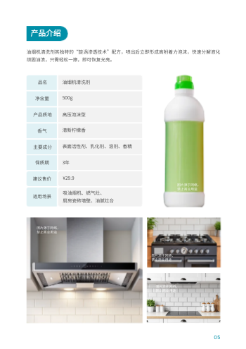 厨房清洁剂除味产品画册模板 - 第5页