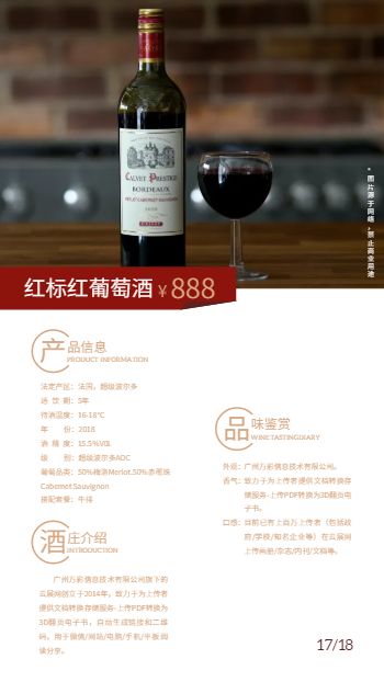 黑金香槟红葡萄酒产品宣传画册模板 - 第21页