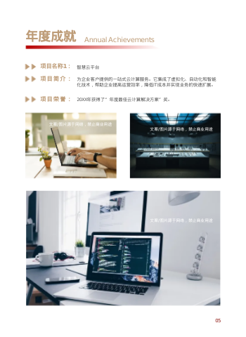 红色企业年终总结年会汇报手册制作 - 第5页