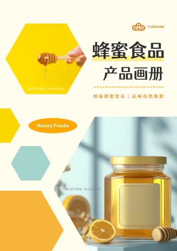纯天然蜂蜜食品产品画册