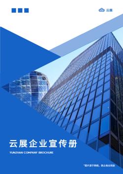 蓝色几何抽象图像企业宣传册
